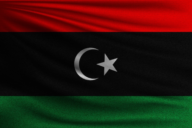 La bandera nacional de Libia.