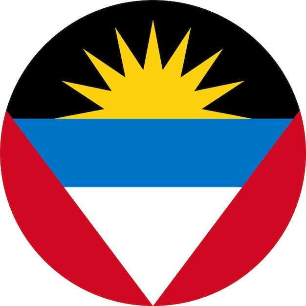 La bandera nacional del mundo Antigua y Barbuda