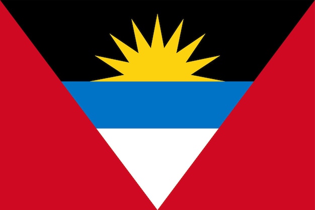 Vector la bandera nacional del mundo antigua y barbuda