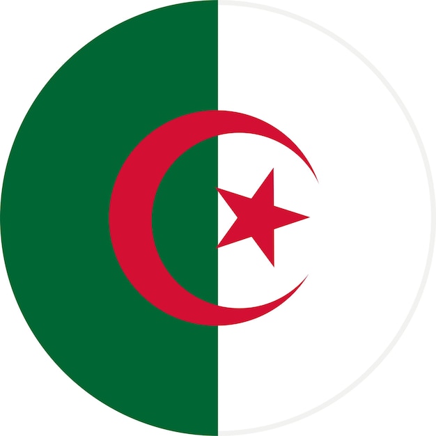 La bandera nacional del mundo Argelia