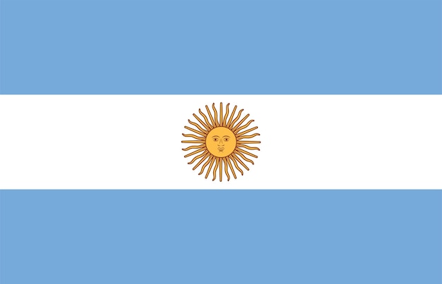 Vector la bandera nacional del mundo argentina