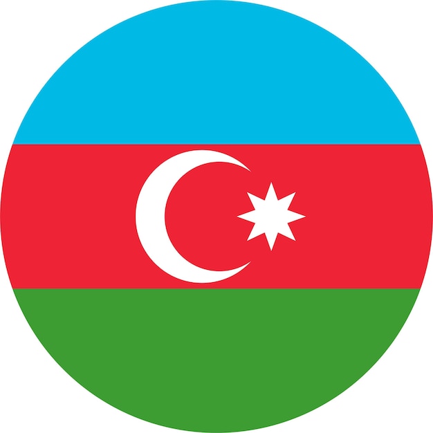 Vector la bandera nacional del mundo azerbaiyán