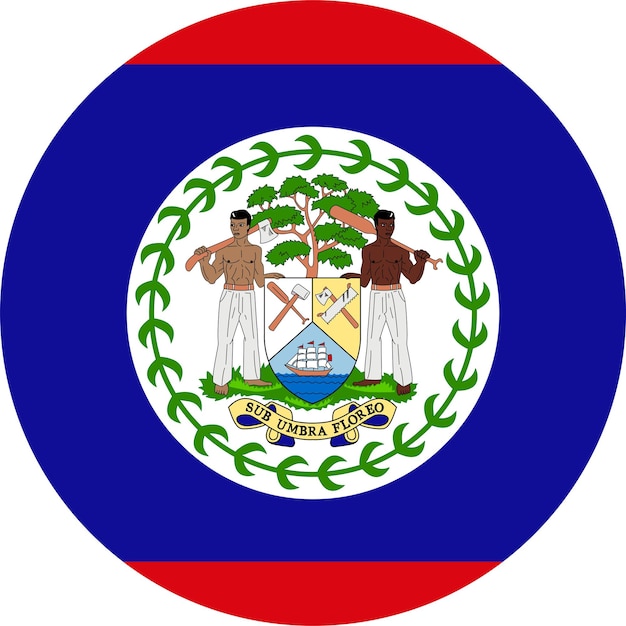 La bandera nacional del mundo Belice