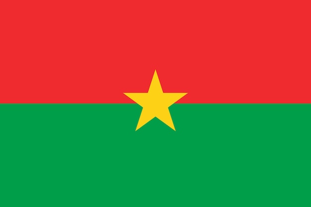 Vector la bandera nacional del mundo burkina faso