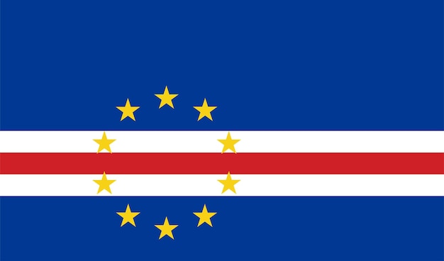 La bandera nacional del mundo Cabo Verde