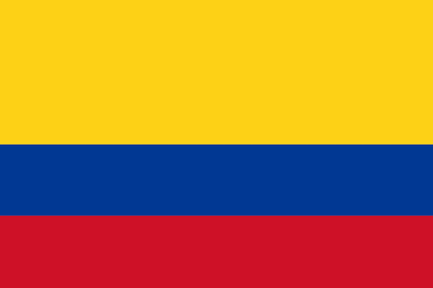 Vector la bandera nacional del mundo colombia