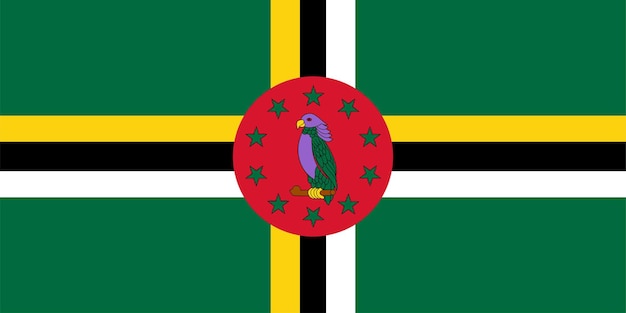 La bandera nacional del mundo Dominica