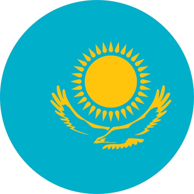 La bandera nacional del mundo Kazajistán