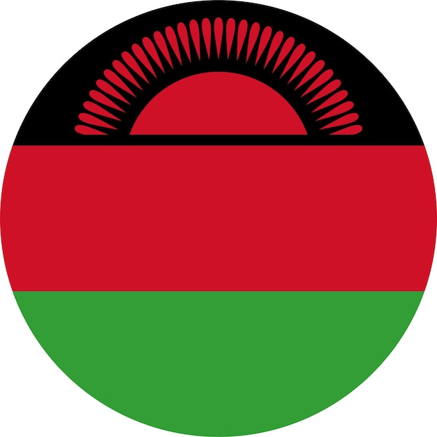 La bandera nacional del mundo Malawi