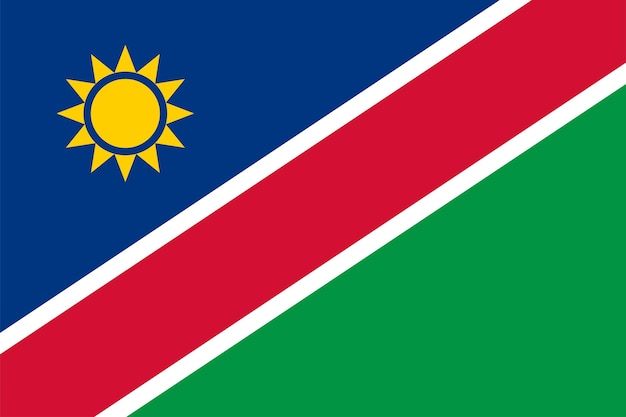 Vector la bandera nacional del mundo namibia