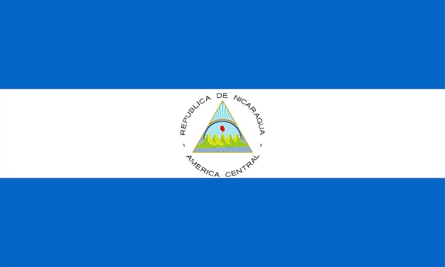 Vector la bandera nacional del mundo nicaragua