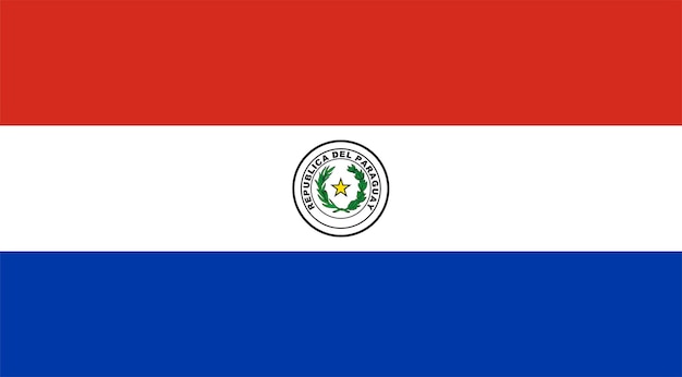 Vector la bandera nacional del mundo paraguay