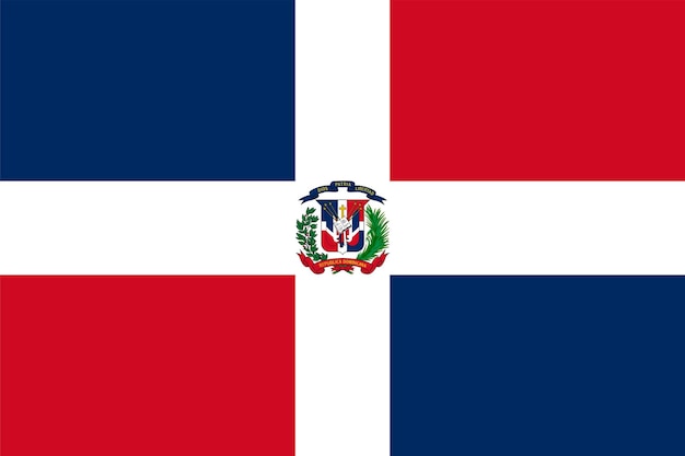 La bandera nacional del mundo República Dominicana