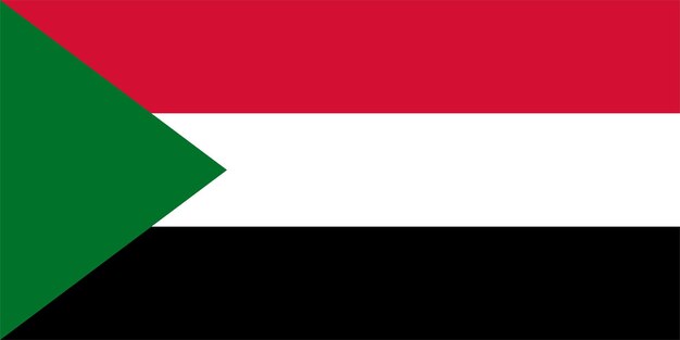 La bandera nacional del mundo Sudán