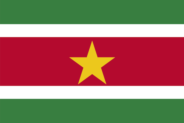 La bandera nacional del mundo Surinam