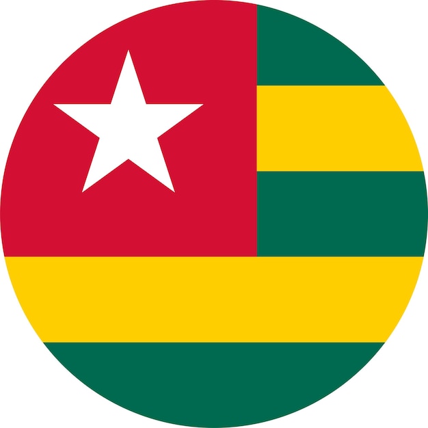 La bandera nacional del mundo togo