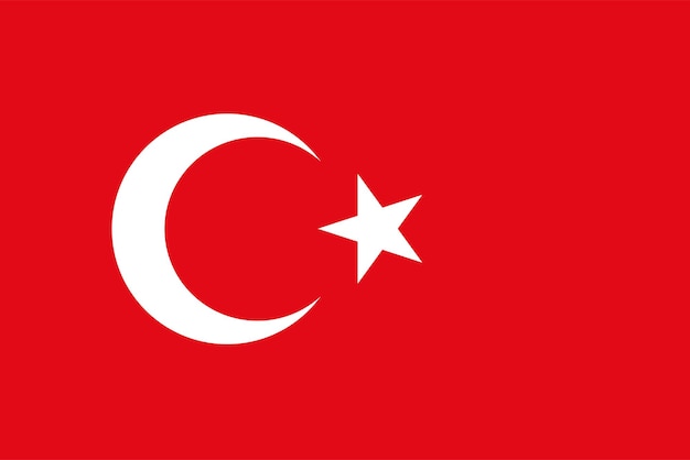 La bandera nacional del mundo Turquía