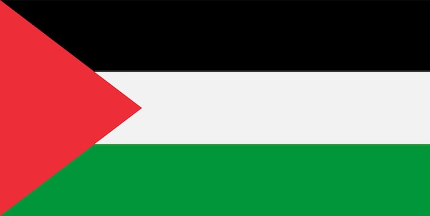 Bandera nacional de Palestina vectorial