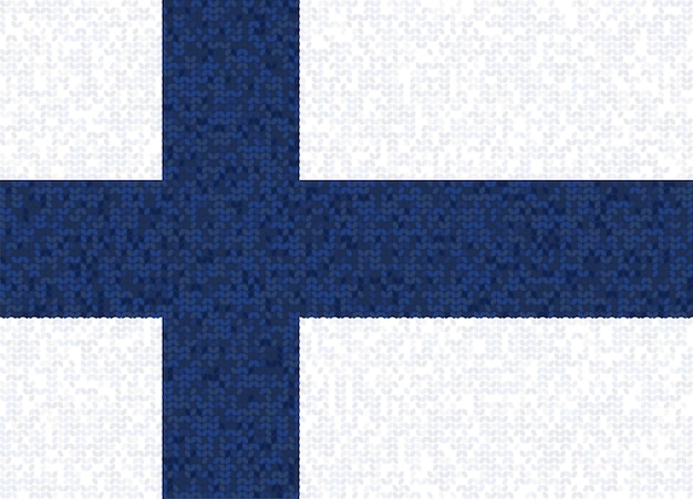 Vector bandera nacional de punto vectorial de finlandia. bandera del país - un símbolo de libertad y patriotismo