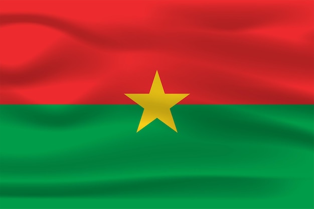 Vector la bandera nacional realista de burkina faso