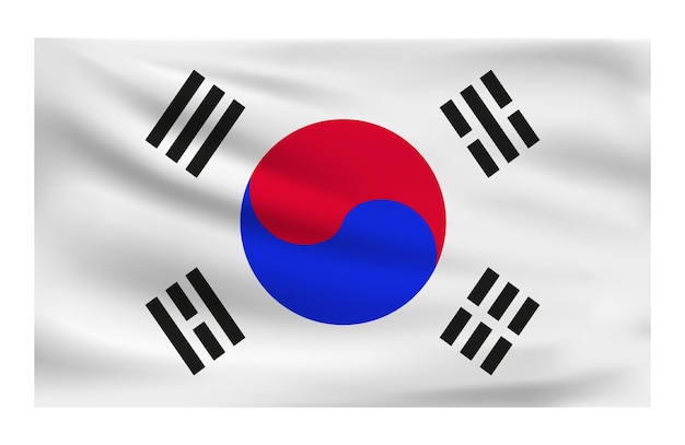 Bandera nacional realista de corea del sur