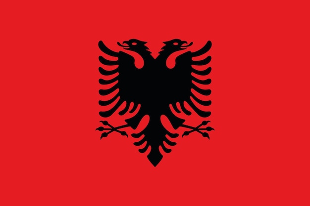 Vector bandera nacional de la república de albania