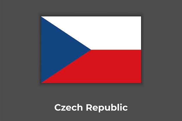 La bandera nacional de la República Checa