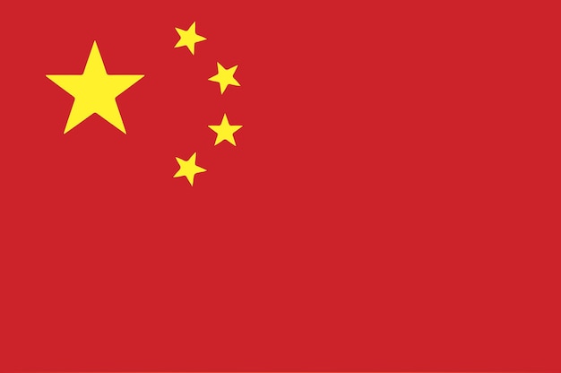 La bandera nacional de la República Popular China