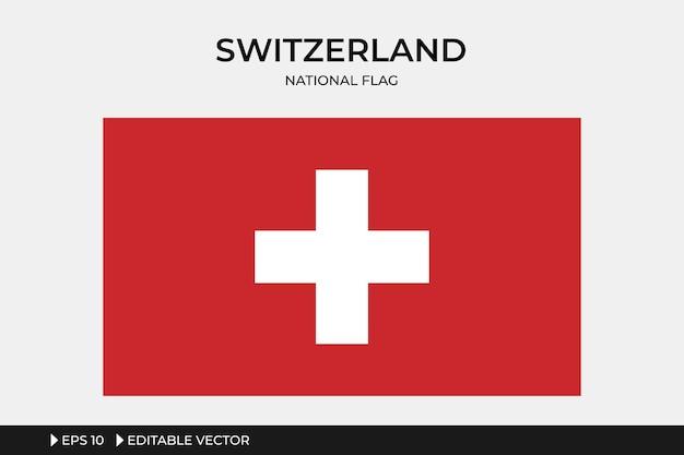 Bandera nacional de suiza editable vector illustrationxaxaeps 10 formato de archivo fácil de usar y editar