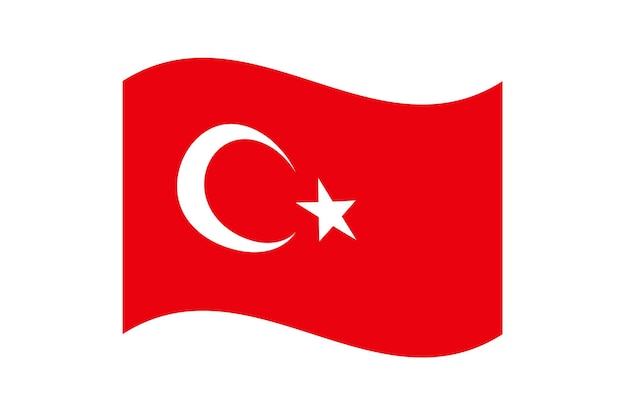 Bandera nacional de Turquía ilustración vectorial