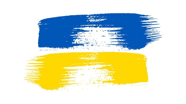 Bandera nacional ucraniana en estilo grunge