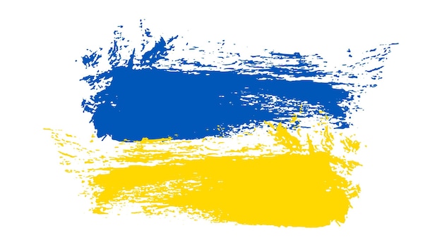 Bandera nacional ucraniana en estilo grunge