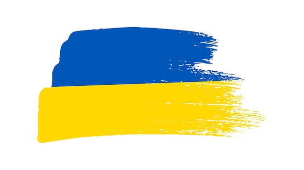 Vector bandera nacional ucraniana en estilo grunge