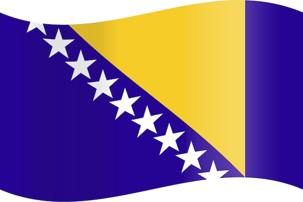 La bandera nacional del vector de Bosnia y Herzegovina