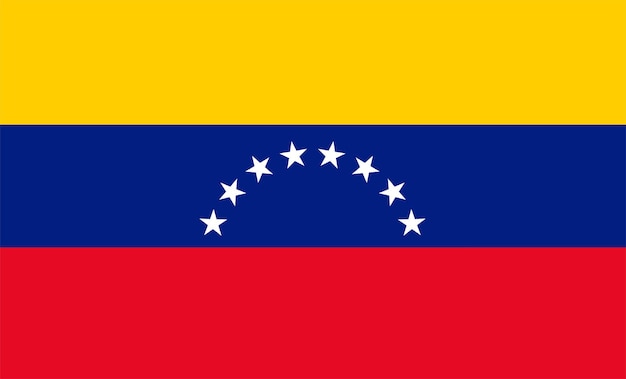 Bandera Nacional de Venezuela con colores oficiales