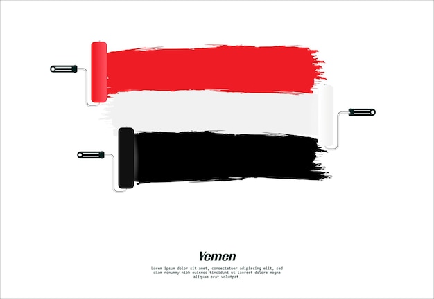 Bandera nacional de Yemen en estilo grunge