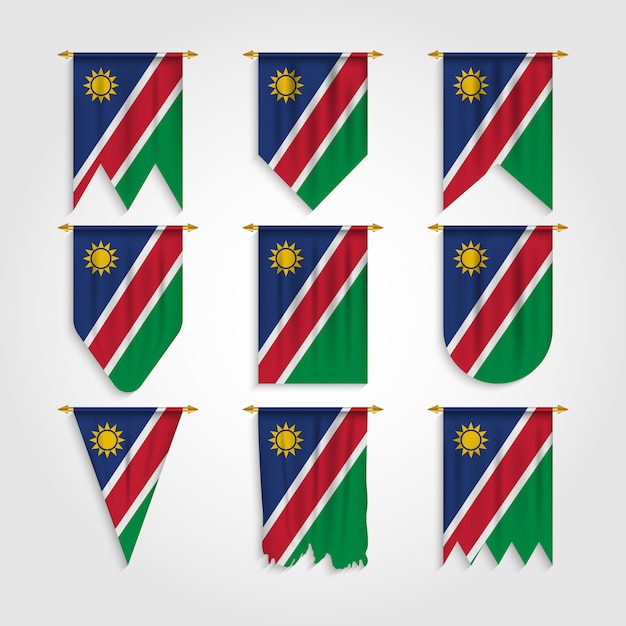 Bandera de Namibia en diferentes formas, Bandera de Namibia en varias formas