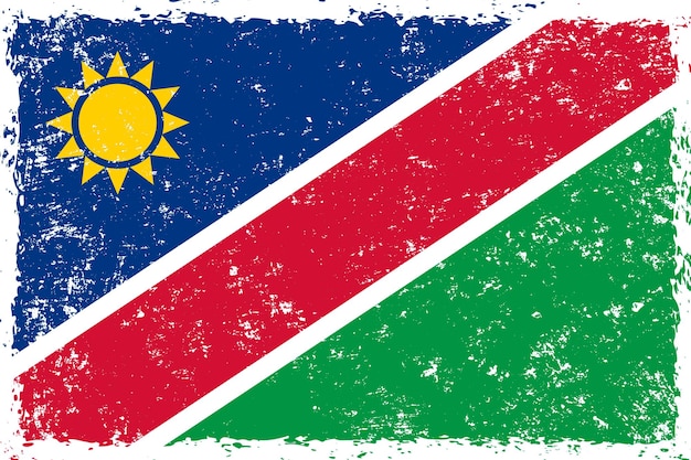 Bandera de Namibia en estilo grunge apenado