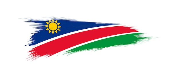 Bandera de Namibia en trazo de pincel grunge