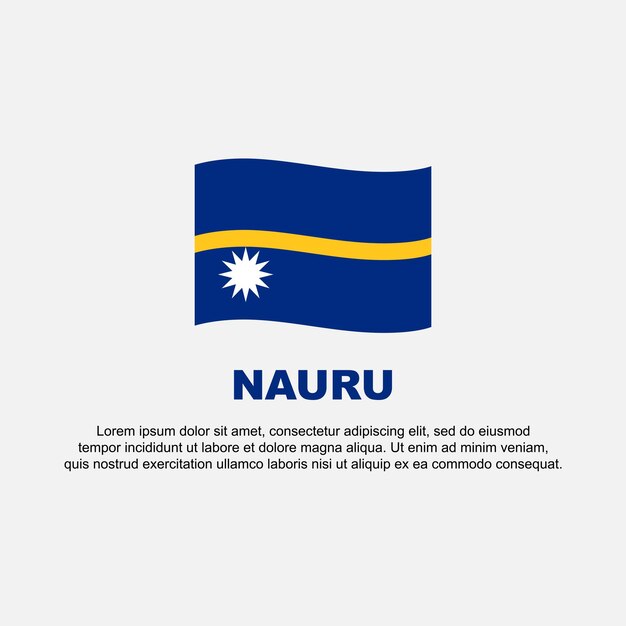 La bandera de Nauru Diseño de fondo plantilla La bandera del día de la independencia de Nauru