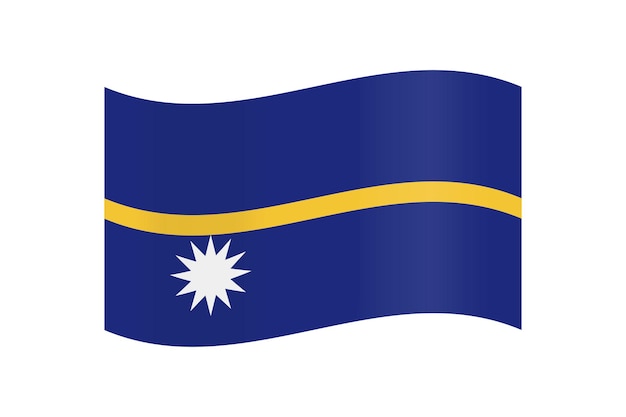 Bandera de Nauru en diseño vectorial