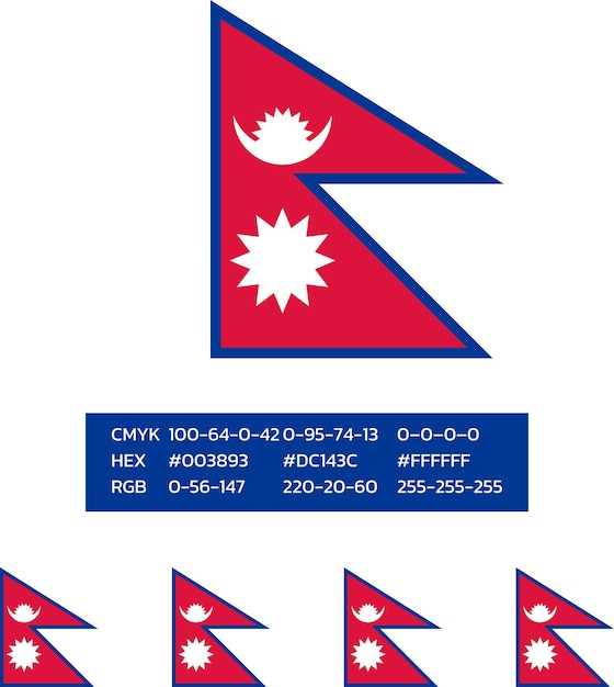 bandera de nepal vector bandera del nepal