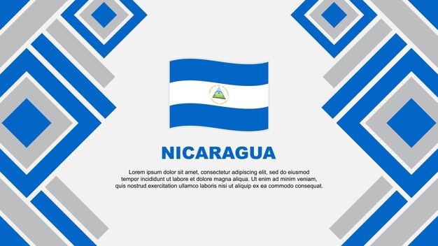 Vector bandera de nicaragua abstracto diseño de fondo plantilla bandera del día de la independencia de nicaragua papel de pared ilustración vectorial de nicaragua