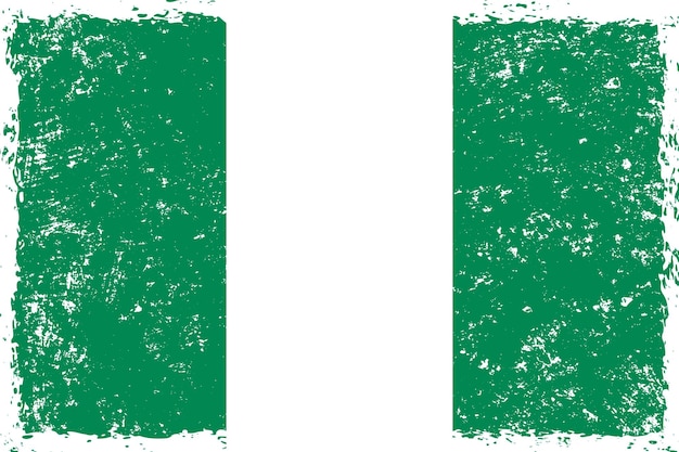 Bandera de nigeria en estilo grunge apenado