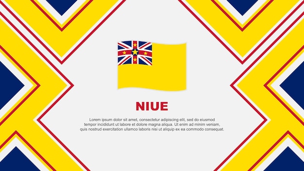 Vector bandera de niue abstracto diseño de fondo plantilla bandera del día de la independencia de niue papel de pared ilustración vectorial niue vector