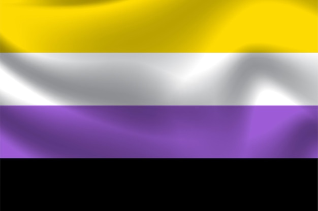 Bandera no binaria para la ilustración de vector libre LGBTQ