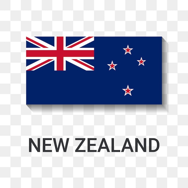 Bandera de Nueva Zelanda Icono Vector Ilustración