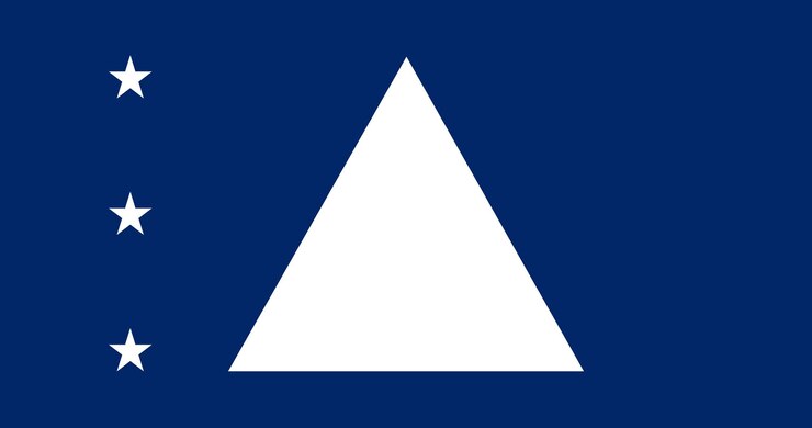 Vector bandera de un oficial comisionado de la administración nacional oceánica y atmosférica de los estados unidos vector