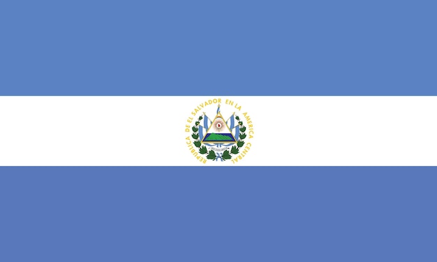 La bandera oficial de El Salvador La bandera nacional de El Salvador en América del Norte