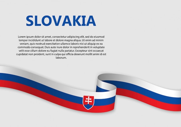 Bandera ondeando bandera de eslovaquia